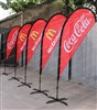 portable outdoor advertising 5.5m beach flag  